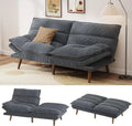 Futon Sofa Recliner Sleeper Bed, 66Inch Corduroy w/Adjustable Backrest and Armrest