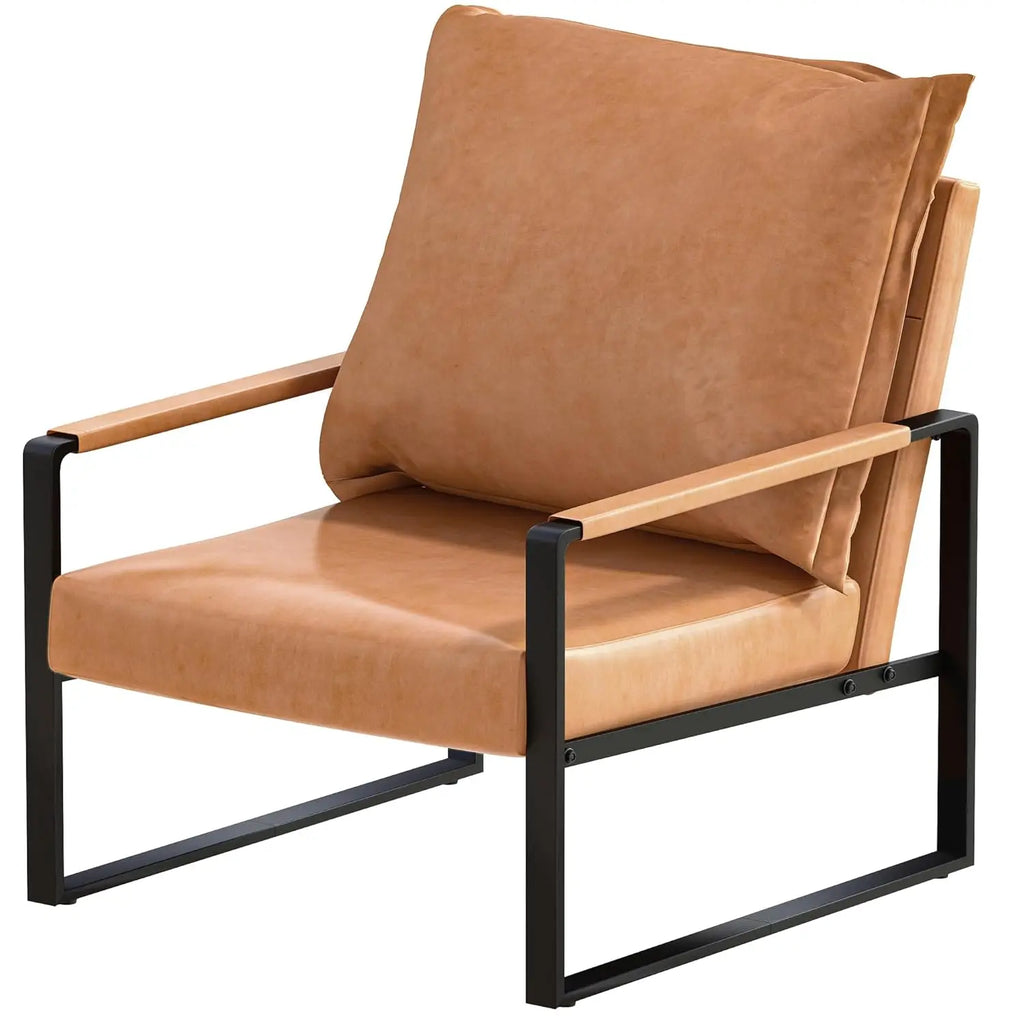 Leather Chair Set of 2, Extra-Thick Padded Backrest, Seat Cushion