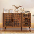 Buffet Sideboard Cabinet, Coffee Bar, Storage, 2-Doors, 3-Drawers, 3-Level Adjustable Shelves