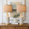 25"  Ceramic Table Lamps, Set-of-2 Bedside Lamps