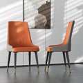 Dining Chairs Set of 2 Luxury Microfiber Leather Leisure Chairs