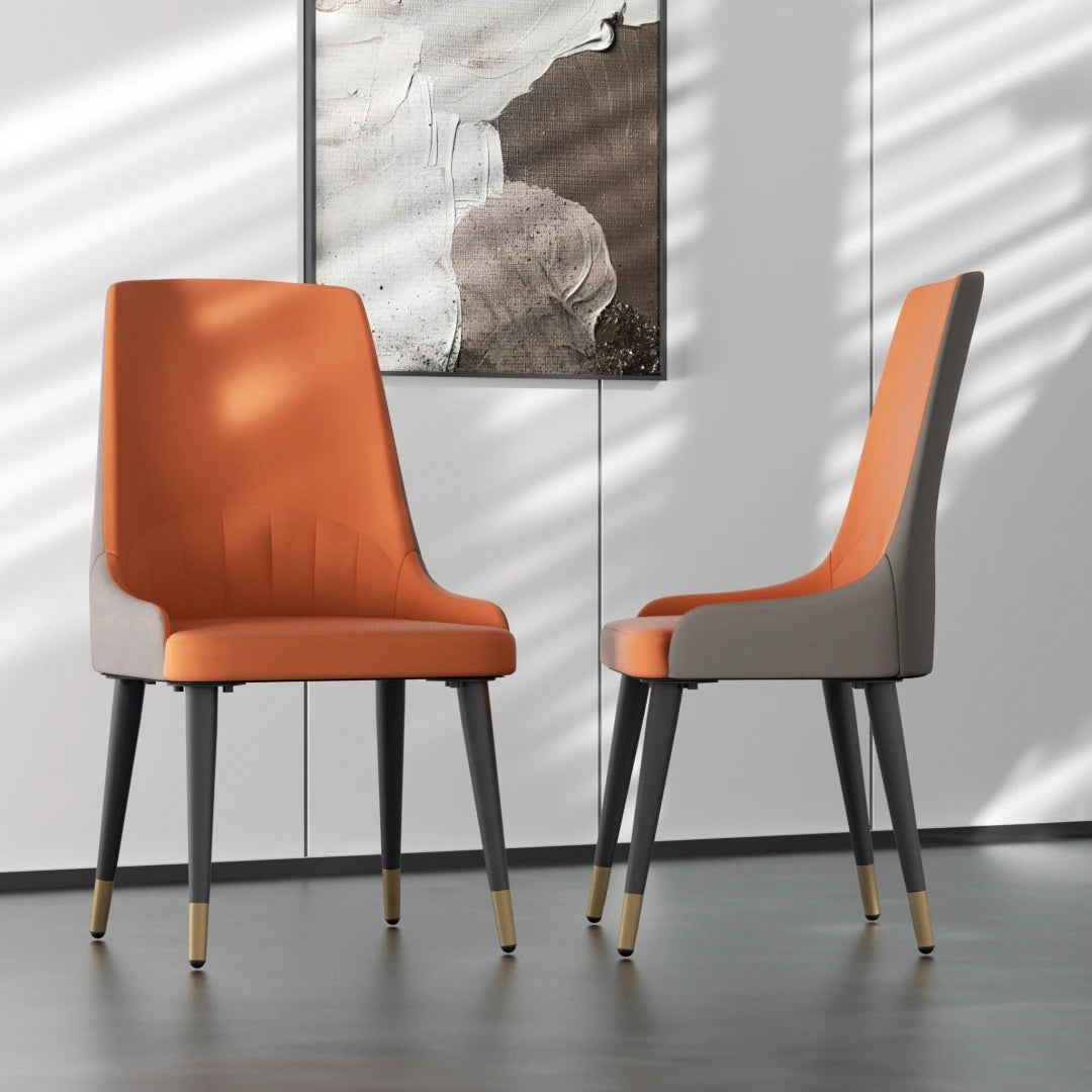 Dining Chairs Set of 2 Luxury Microfiber Leather Leisure Chairs