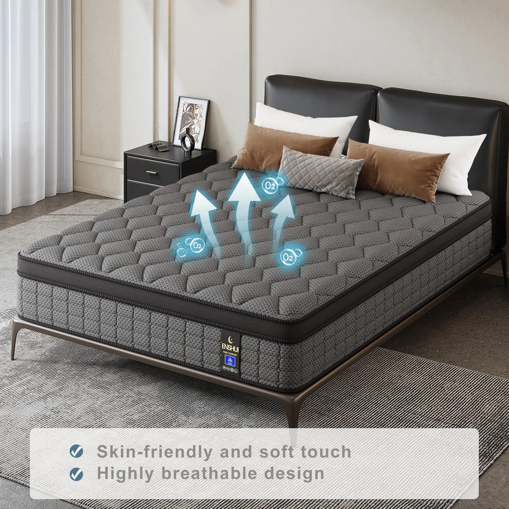 12" 14"" Gel Memory Foam Hybrid Pocket Spring Mattress Medium Firm