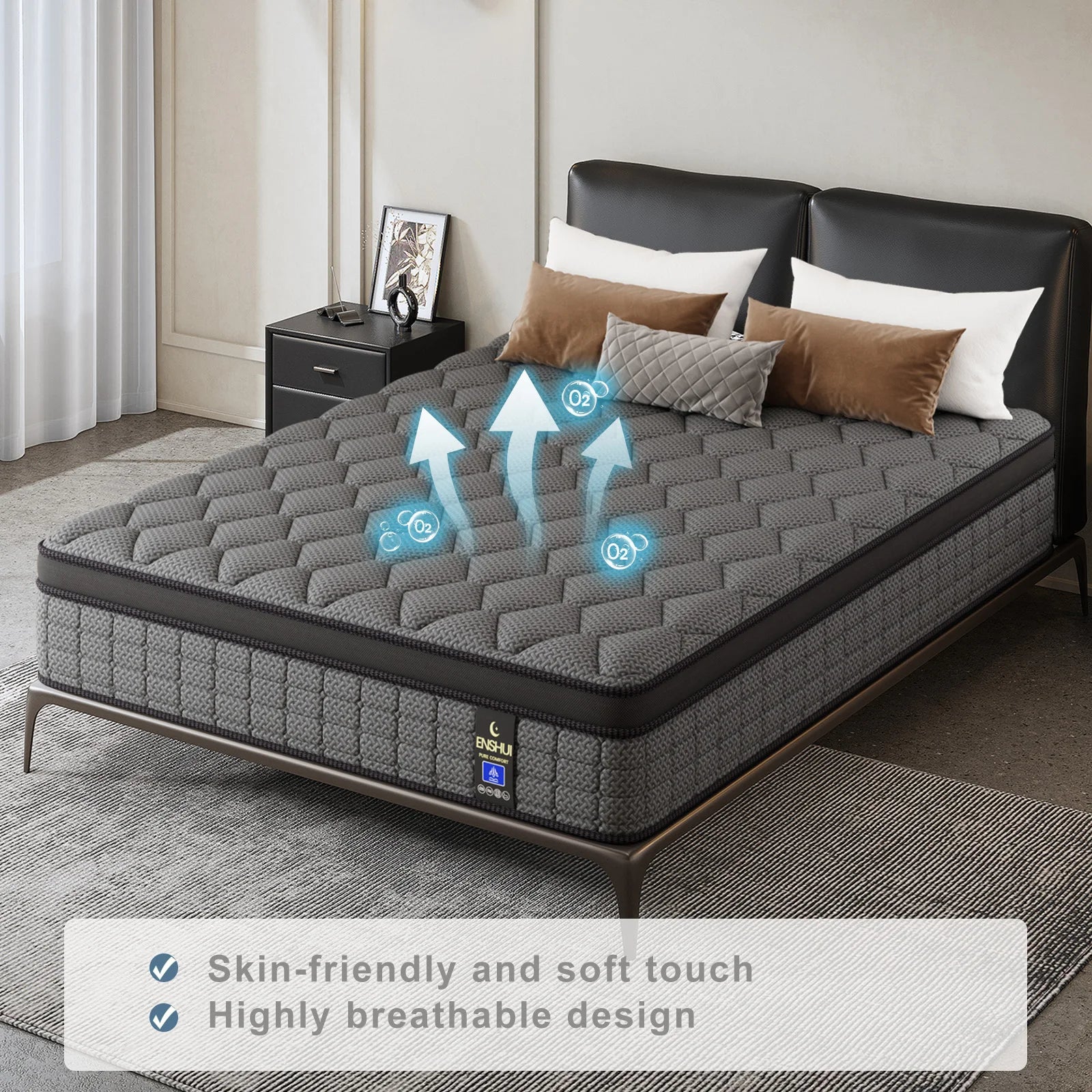12" 14"" Gel Memory Foam Hybrid Pocket Spring Mattress Medium Firm