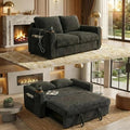 3-in-1 Sleeper Sofa Bed, 53'' Corduroy Loveseat Adjustment Backrest