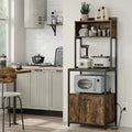 5-Tier Kitchen Bakers Rack Power Outlet, Microwave Oven Stand, Storage