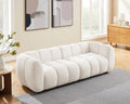 88" Oversized Boucle Fabric Sofa Tufted Deep Seat Couch, 3-Seats