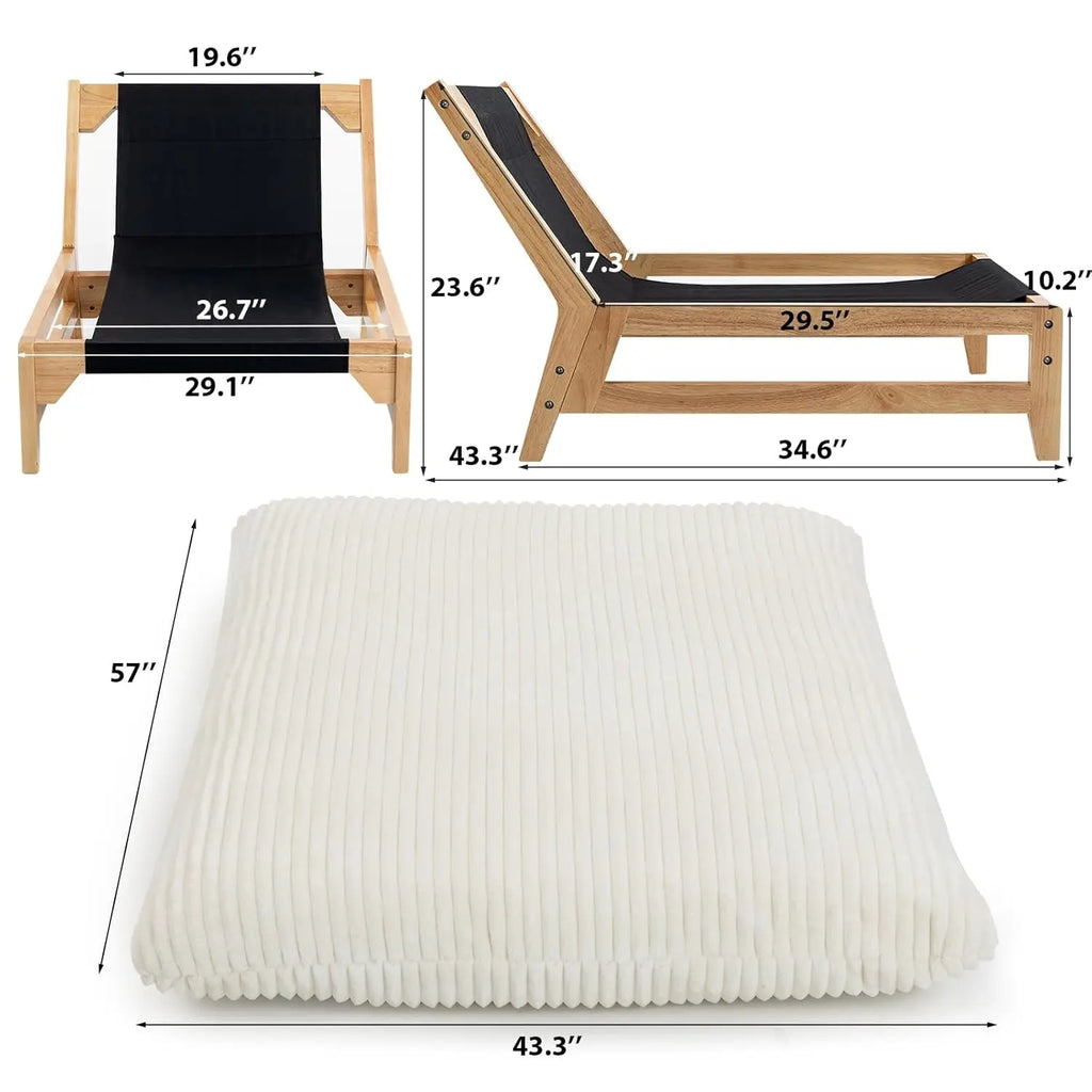 Comfy Giant Bean Bag Cloud Chair with Frame for Oversized Beanbag