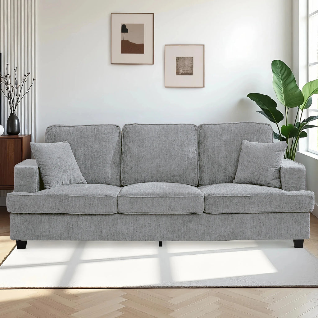 89" Cloud Couch Sofa in Chenille, Extra Comfy Soft 3-Seater