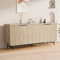 68in Mid-Century Fluted Entertainment Center for 55-75in TV, Storage Cabinet