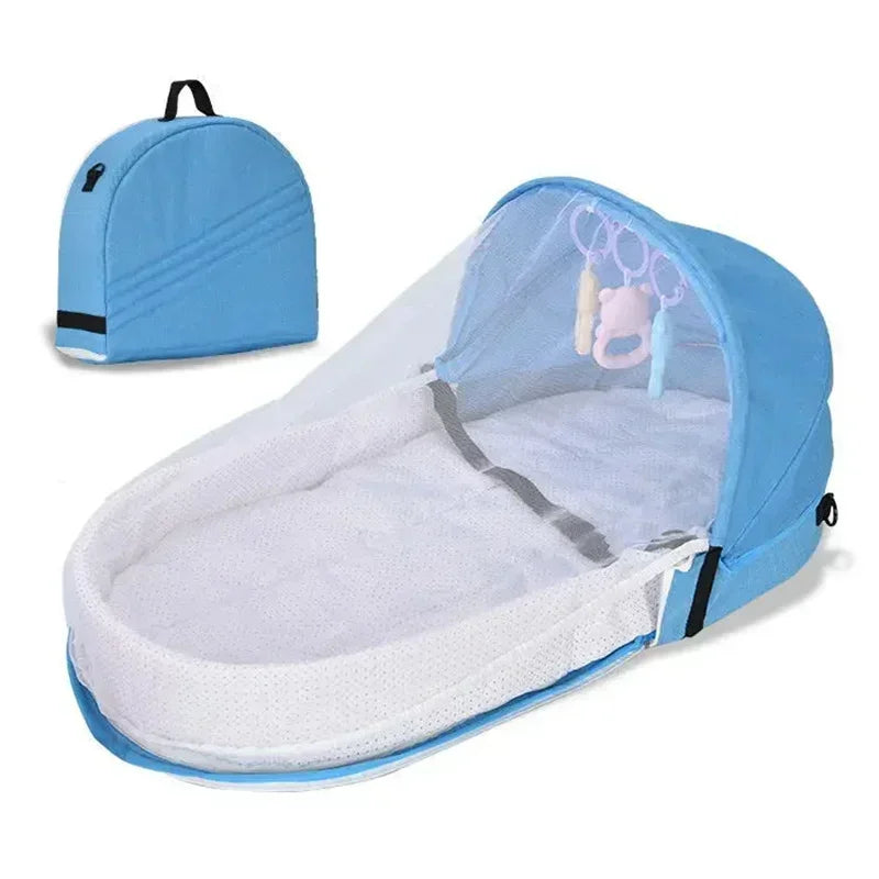 Portable Newborn Bed - Bionic Isolation Travel Crib, Foldable Anti-Stress Bassinet