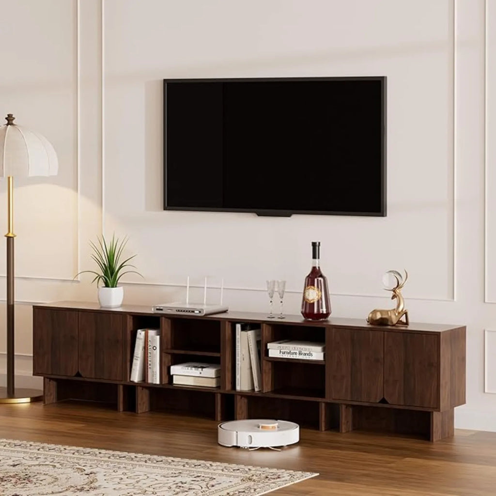 Entertainment Center for Up to 100in TV, Storage, Adjustable Shelves,  4 Pieces