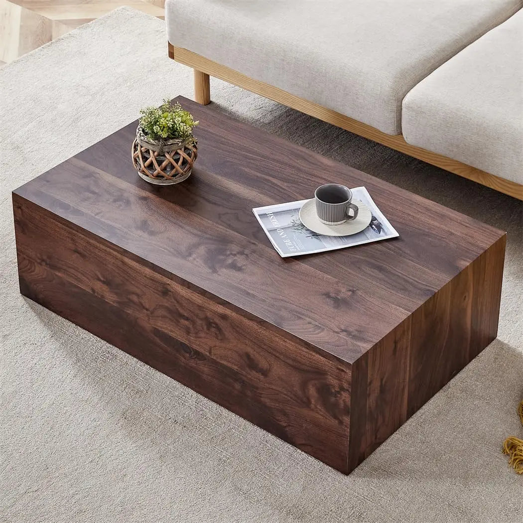 Coffee Table, Modern Faux Marble Table