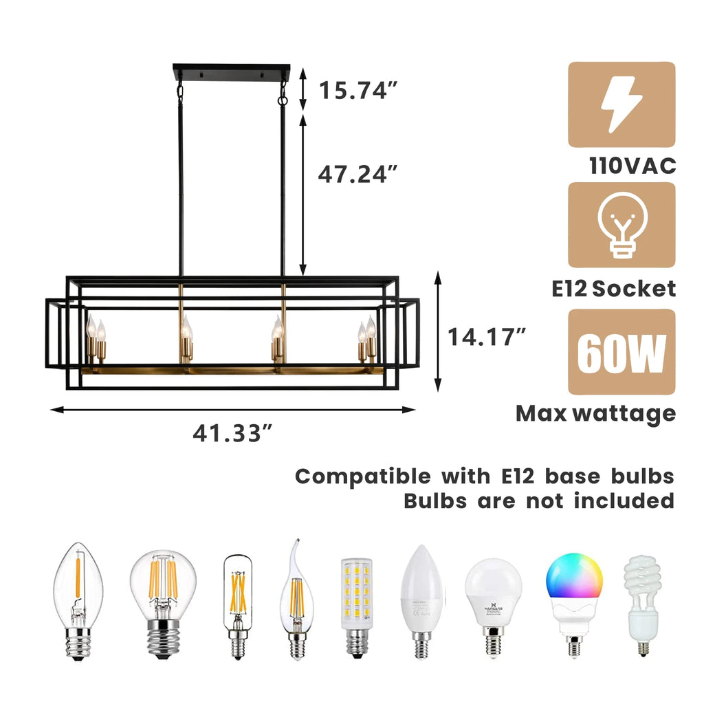 Retro Industrial Chandelier for Table Dining Room Kitchen Island Bar Light Pendant Lighting Lamps Home Decor Lusters Luminaires
