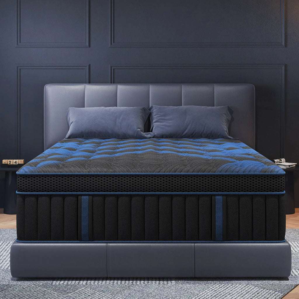 12" Twin/Full/Queen/King Gel Memory Foam Spring Mattress, Med/Firm