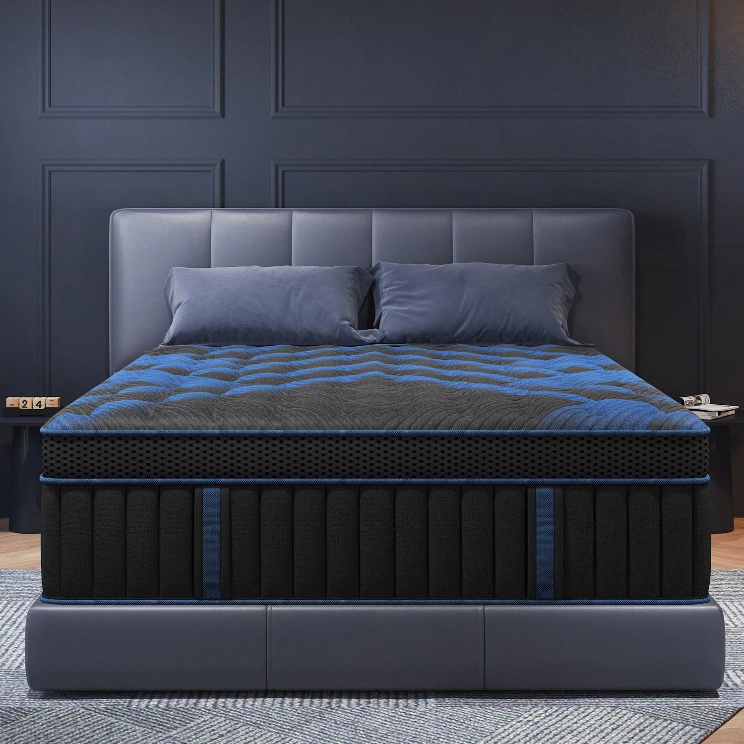 12" Twin/Full/Queen/King Gel Memory Foam Spring Mattress, Med/Firm