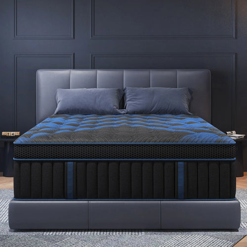 12" Twin/Full/Queen/King Gel Memory Foam Spring Mattress, Med/Firm