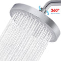 High Pressure Rain Showerhead, 360deg Rotation Stainless 6" Wall Mounted