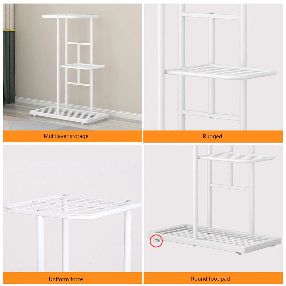 7/8 Tiers Garden Plant Stand, Metal Tiered Shelf Potted Plant Holder