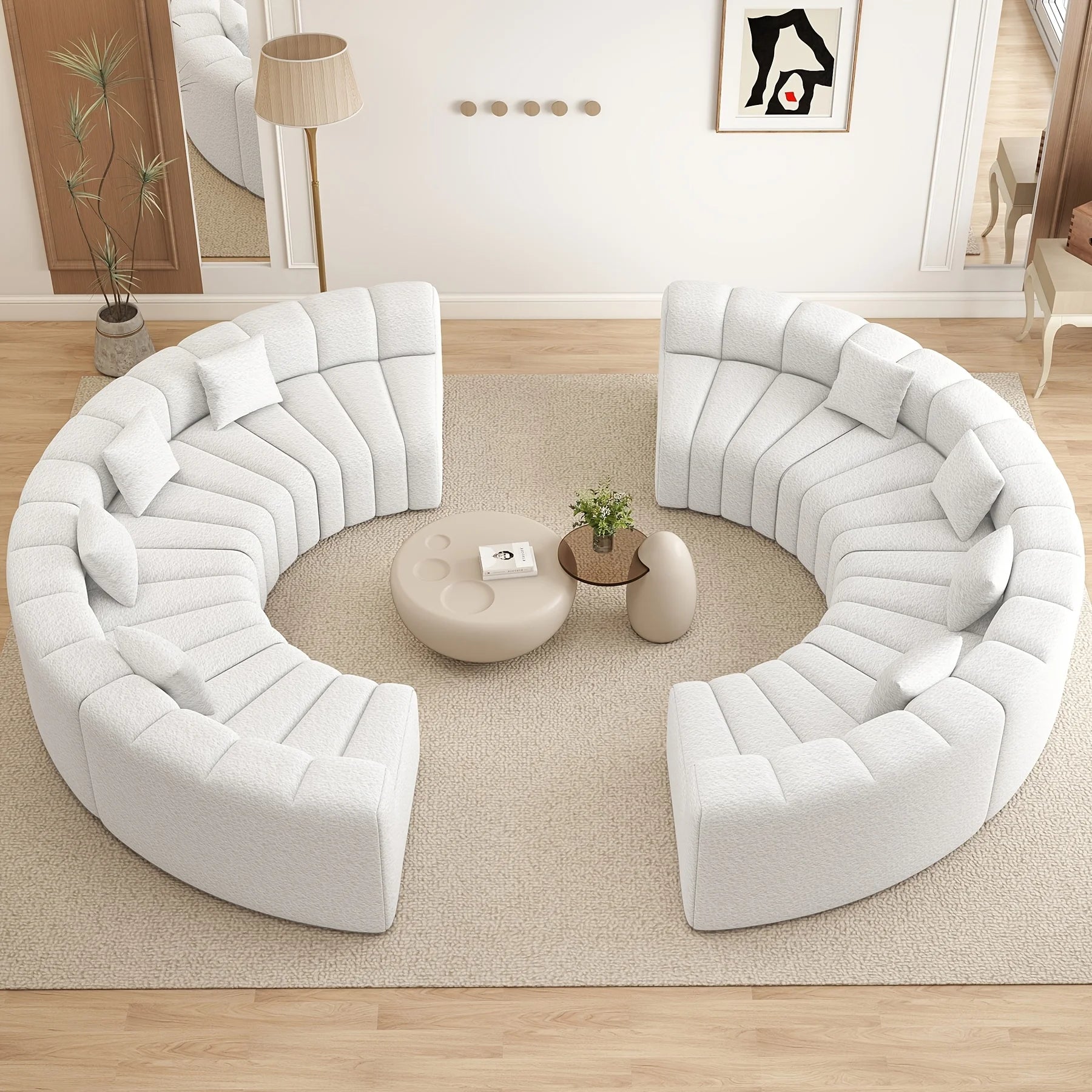 Sofa w/Chaise - Foam Cushioning, Sectional Cloud Sofa & Symmetrical