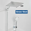 Rainfall 8"/10" High-Pressure Shower Head Concealed 2-In-1 Set,