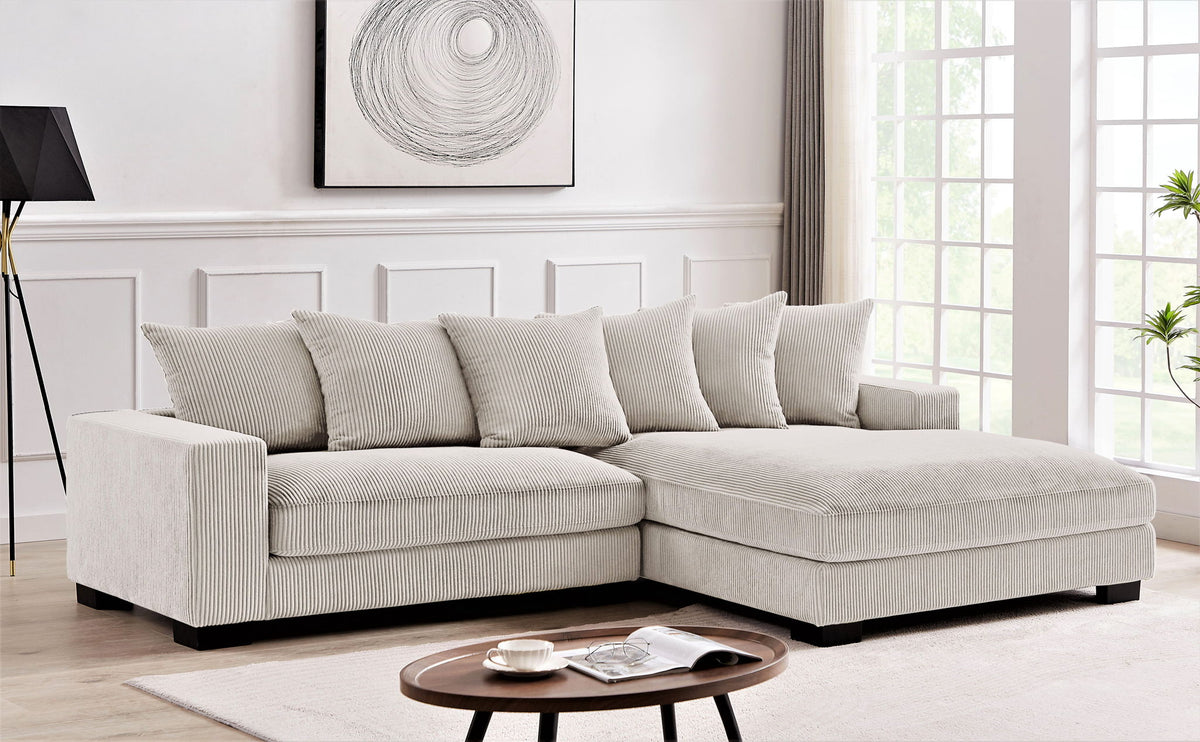 Luxe - Oversized 2-Piece Sectional L-Shaped Sofa Chaise