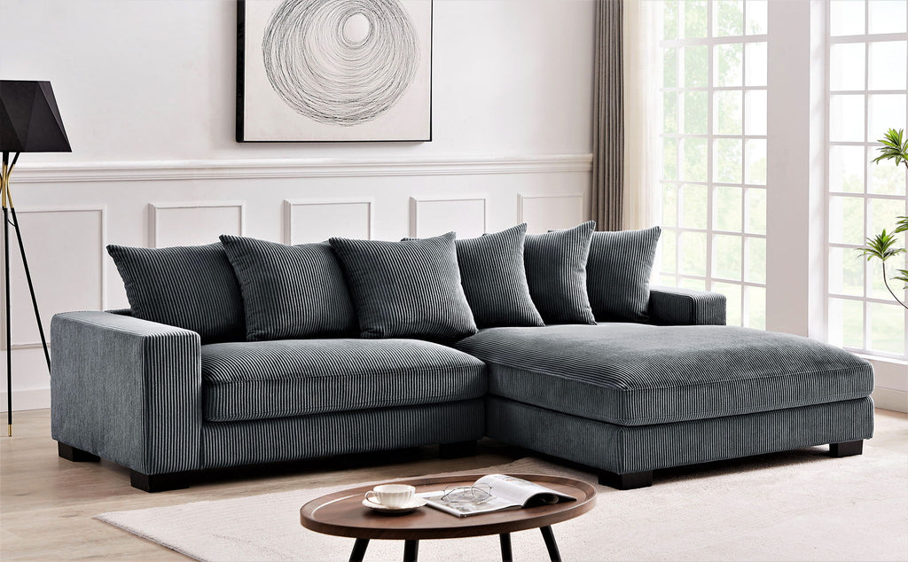 Luxe - Oversized 2-Piece Sectional L-Shaped Sofa Chaise
