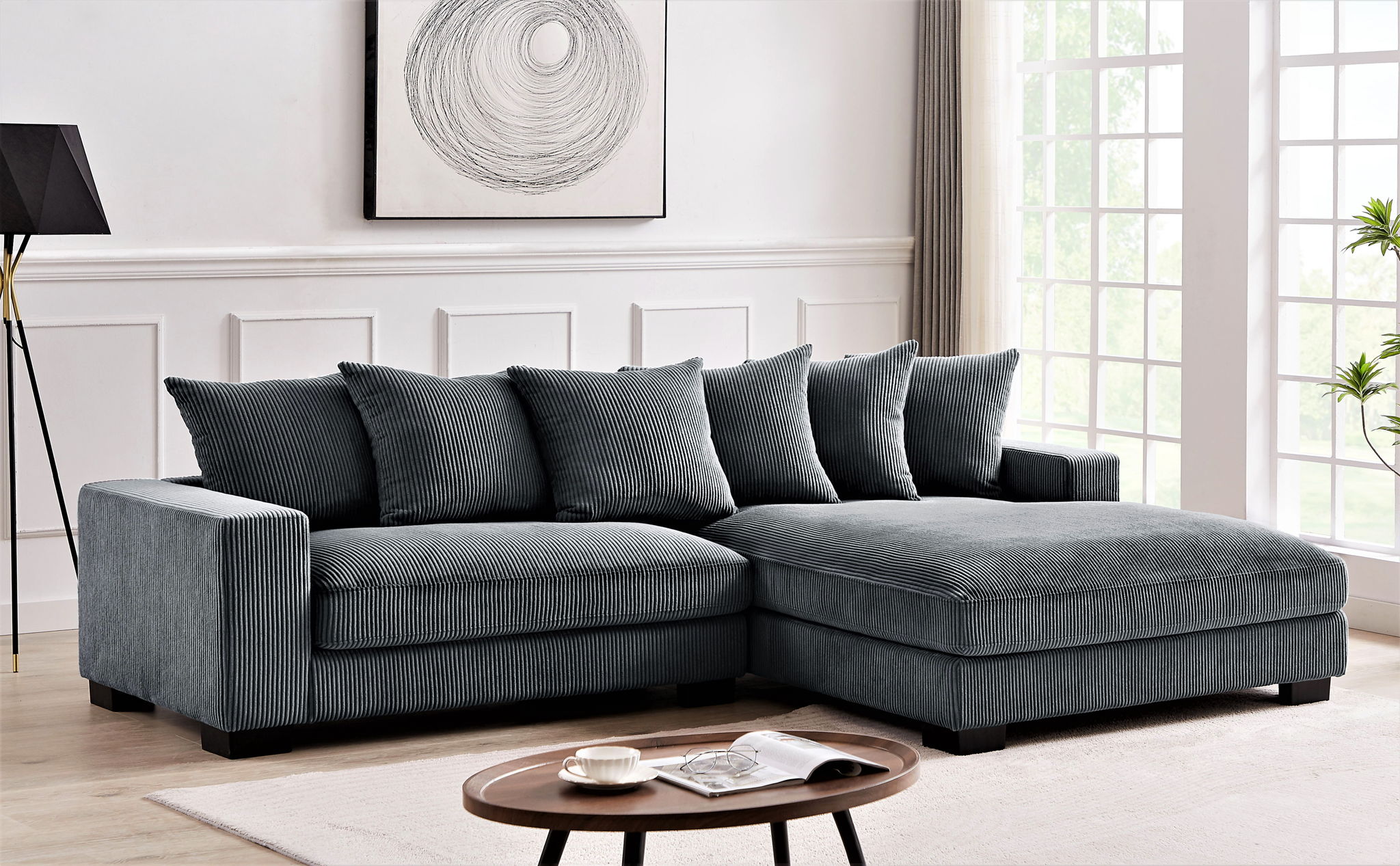 Luxe - Oversized 2-Piece Sectional L-Shaped Sofa Chaise