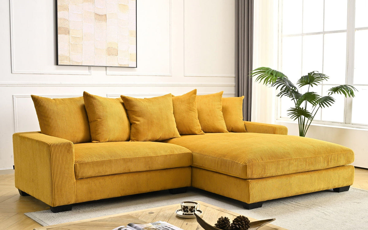 Luxe - Oversized 2-Piece Sectional L-Shaped Sofa Chaise