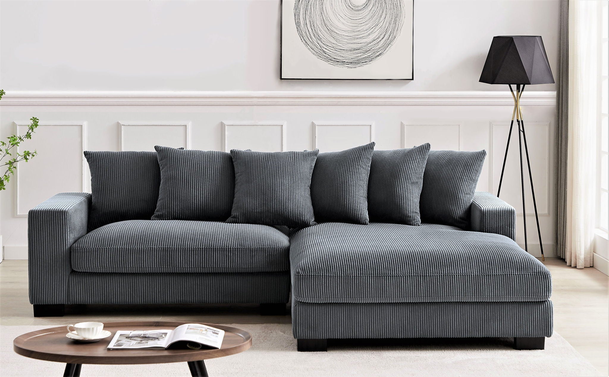 Luxe - Oversized 2-Piece Sectional L-Shaped Sofa Chaise